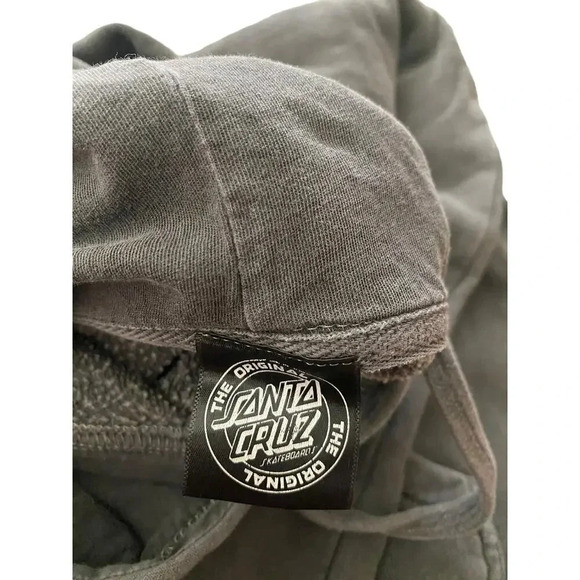 Santa Cruz Skateboards Brown Long Sleeve Drawstring Activewear Hoodies small - Picture 5 of 6